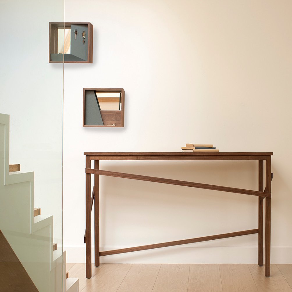 It’s the start of another week at home - maybe it’s time to carry out those much needed DIY house chores?

Why not hang up some family photos?

Pictured: ‘Brace’ console and Mirror Boxes designed by Alex Hellum for Joined + Jointed.
bit.ly/3bAhvkh