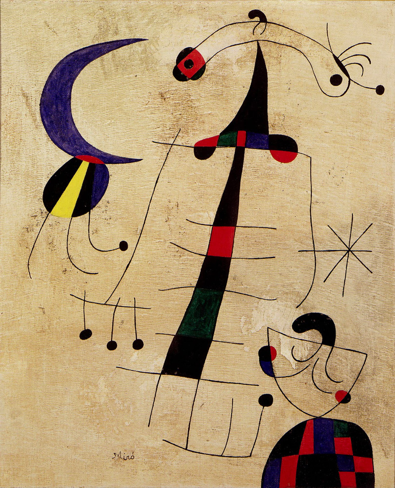 LAGNroma's tweet photo. Il 20 aprile 1893 nasceva Joan Miró. “Ciò che è volontario, in me, è la tensione dello spirito”. [Joan Miró, Il compianto degli amanti, 1953] https://t.co/nFJ6ntNUqN