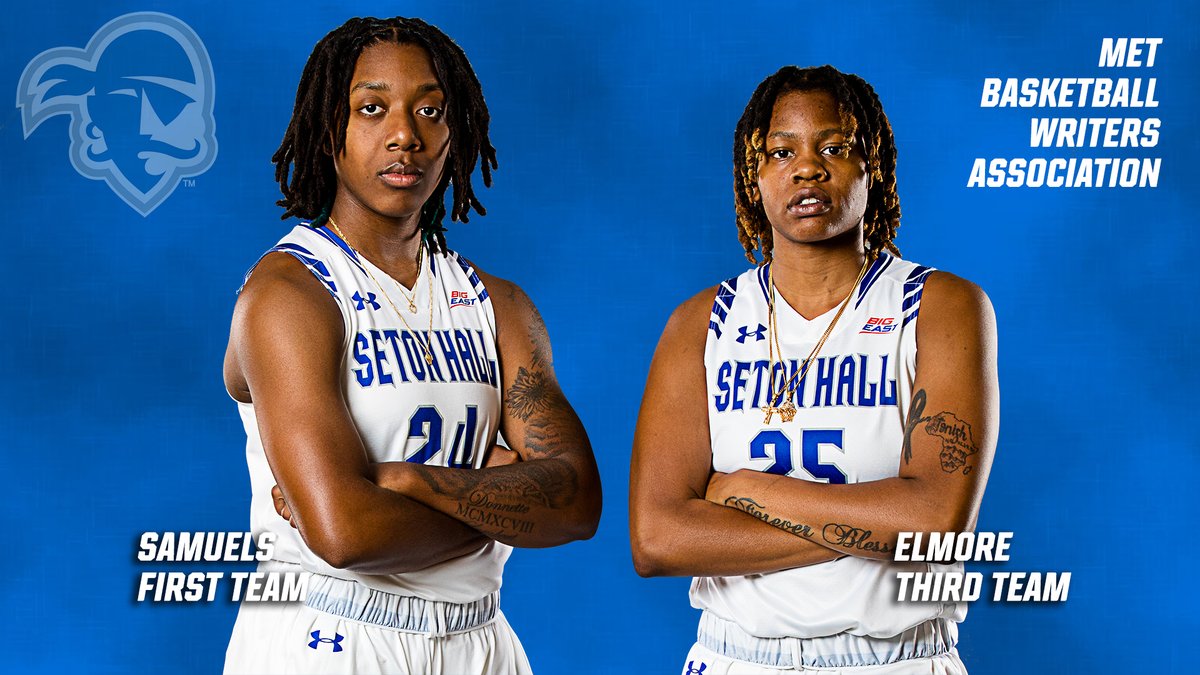 SHUWBB's tweet photo. BREAKING NEWS: Shadeen Samuels and Desiree Elmore have been named to 2019-20 All-Met Teams!!
Read about it here... https://t.co/cBxbYfNxKS
#HALLin @ShadeenS @DElmore21 ππ΄ββ οΈπ https://t.co/cAD5lqBQQX
