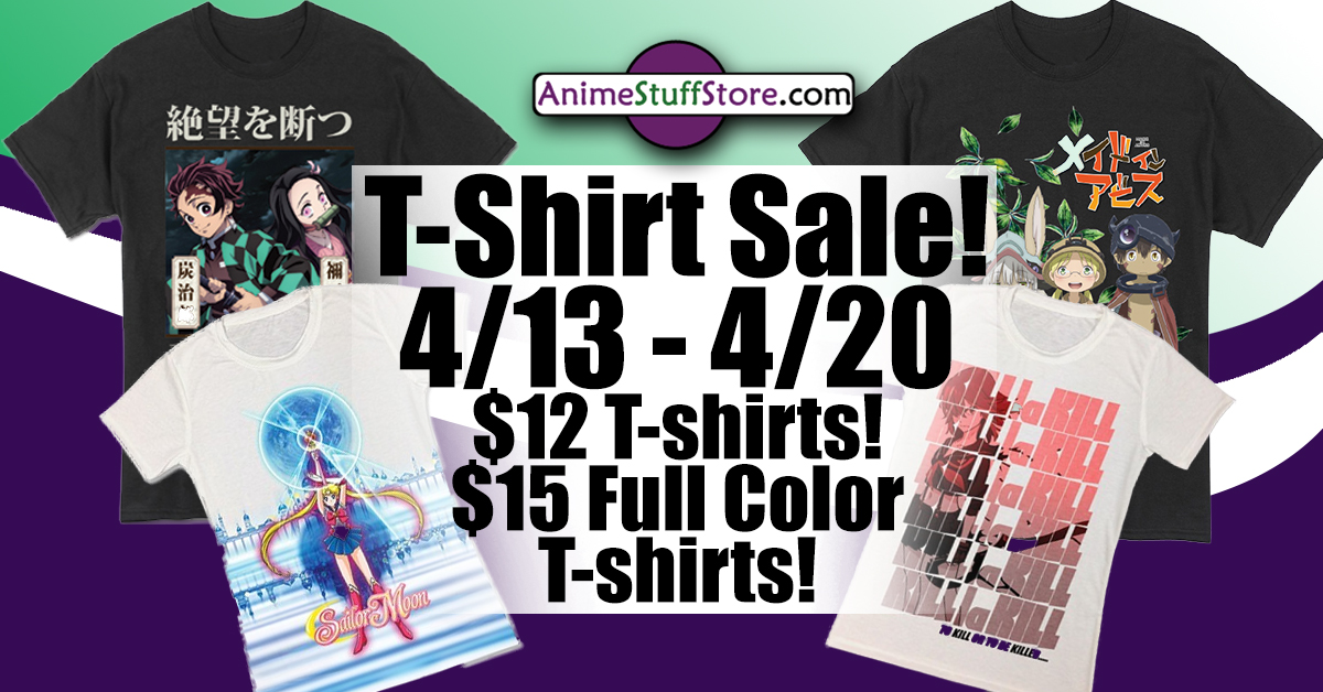 AnimeStuffStore's tweet photo. Today's the last day of the sale!  Get your shirts at https://t.co/NfBt2UQ2GH!
.
.
.
.
.
#animestuffstore #purpleplum #anime #manga #animeshirts https://t.co/uwjXxWNW8S