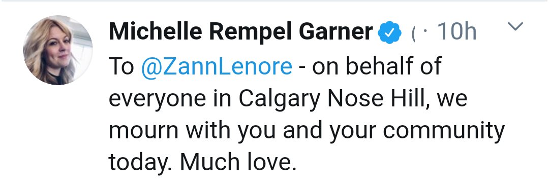 This is all Michelle Rempel had to say on the tragic shootings in Nova Scotia...But how her beloved Oklahoma has suffered She couldn't be more transparent on where her allegiance lie.