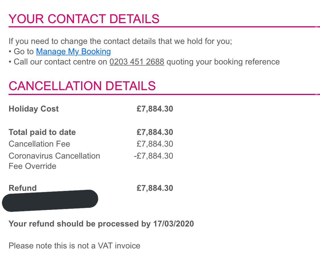 Benglasgow2's tweet photo. @FirstChoiceUK You’ve stated you’re refunding people in date order, our trip was cancelled 5 weeks ago, when we were due to travel over a month ago.. 17/03 our refund should have been processed and it’s 34 days overdue??? You owe me and my family neary £8,000 where is our money!? https://t.co/5SbMraSOUC