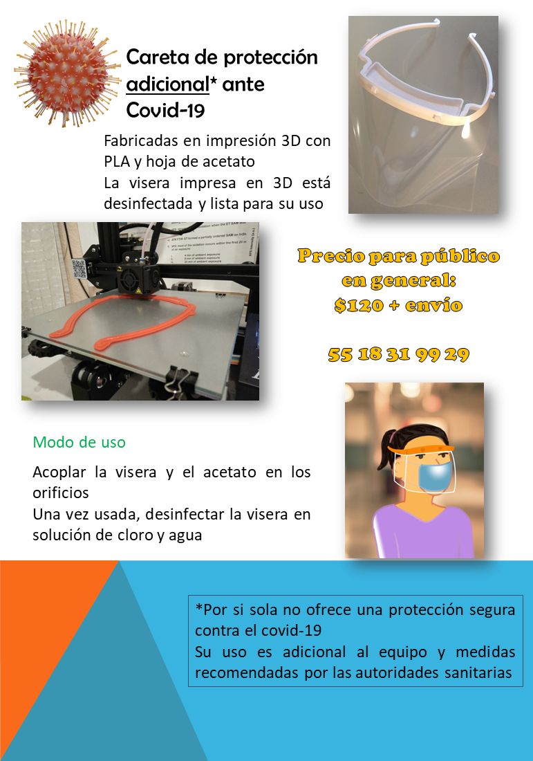 3dReplicant's tweet photo. 🦠 Las caretas que ofrece Replicant han resultado un gran éxito. Ahora con acetato más resistente. ¡Contáctanos si tienes preguntas! 

🦠 We stilll have 3D-printed face shields for additional protection against aerosols. Contact us to know more!

#3Dprinting #COVID19 #faceshield https://t.co/cPWng5rZea