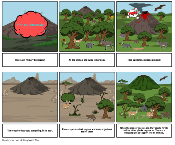 Biblio_Batson's tweet photo. Using Storyboard That to demonstrate Ecological Succession examples... I am blown away by how great some of these are turning out! Amazing effort! #vrmsintentional #celebratekisd @KISD_Science https://t.co/WdFuPKlAia