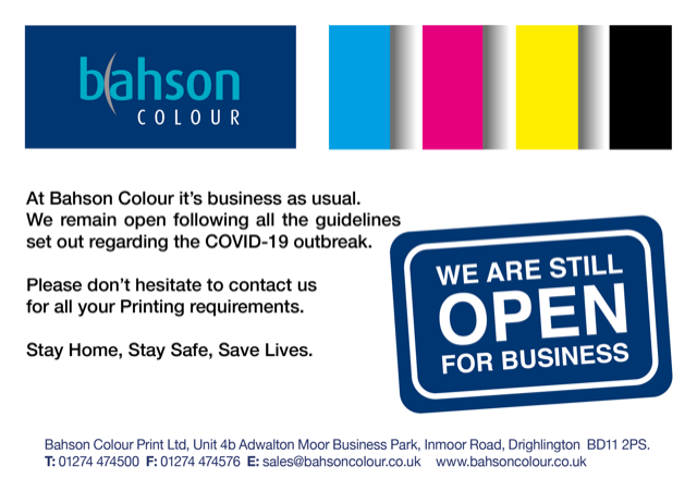 Bahson are still operating our production facility under strict government guides to keep the print flowing for our customers. If you have any immediate print requirements then please get in touch.
#printing #print #litho #yorkshireprinter