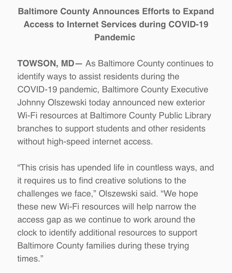Baltimore County tweet media