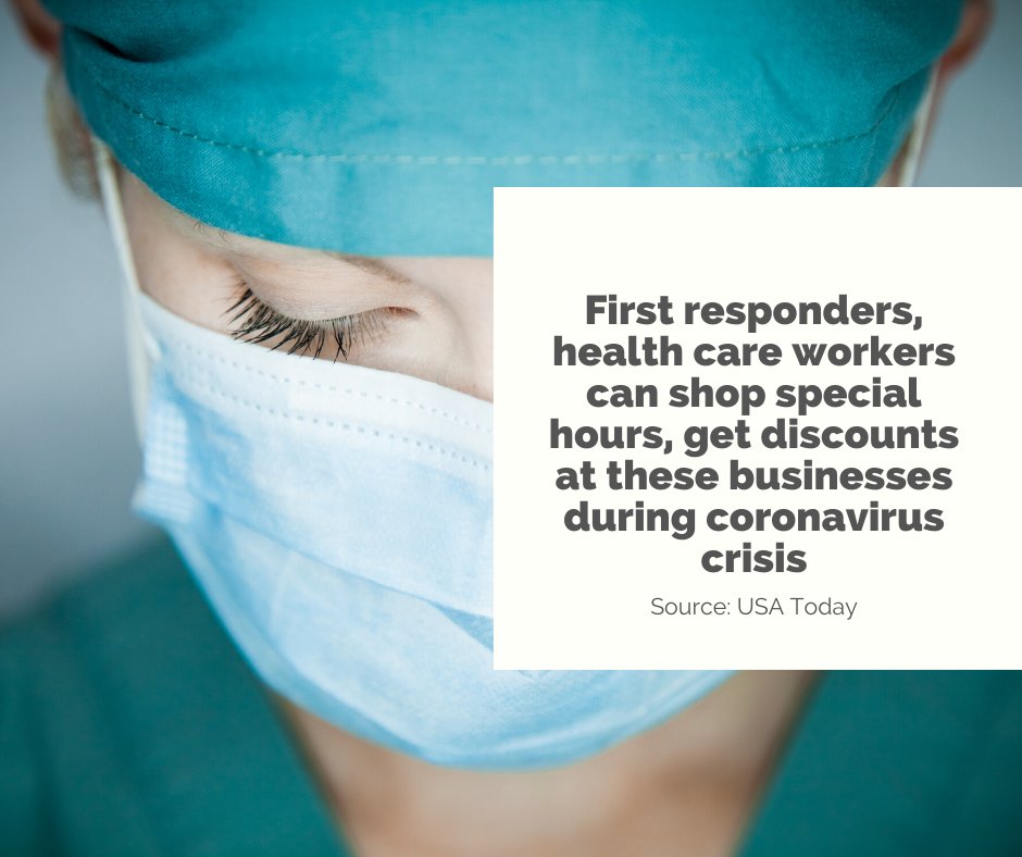 Fla4HC's tweet photo. Follow this link to see which businesses are offering healthcare workers special hours and discounts for healthcare workers. #COVID19 #NursesCOVID19 #healthcare #Florida 

https://t.co/tQLDT58hv8 https://t.co/taghR2CI4V