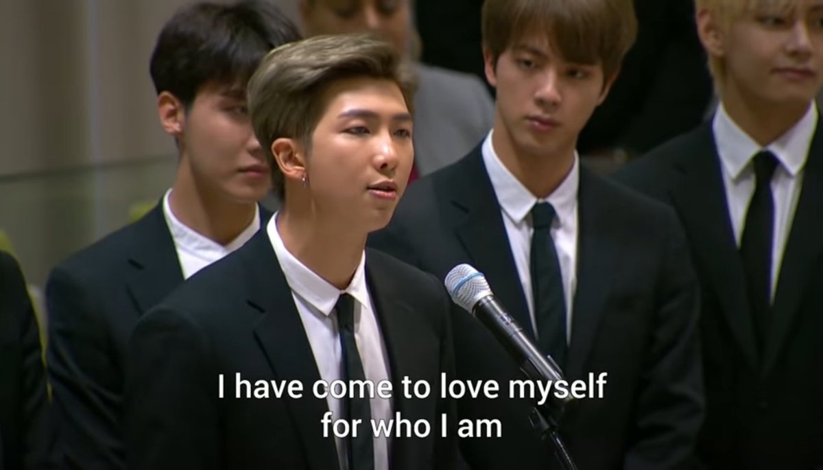 Do you know why i love Namjoon? It's because he once doubted himself but instead of giving up he believed on himself. Now, he is the one inspiring us to love ourselves. IM SO PROUD OF YOU KIM NAMJOON!💜
#Lovemyself #KimNamjoon  #speakyourself #namjoon