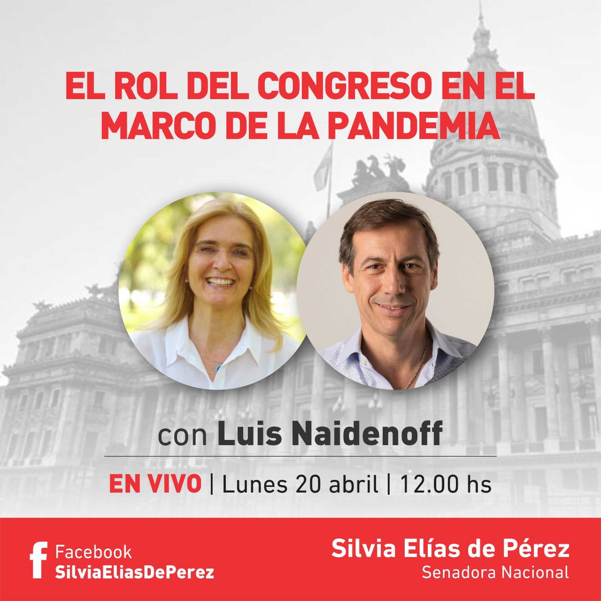 En un rato, a las 12 h., vamos a estar conversando con <a href="/luisnaidenoff/">Luis Naidenoff</a>, a través de Face Live, sobre cuál debe ser el rol del Congreso en esta cuarentena. Te esperamos.