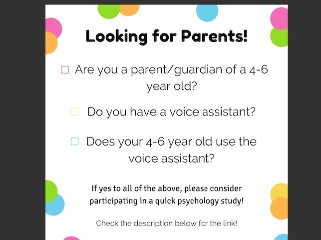 CDMCGeorgetown's tweet image. Researchers at Georgetown University are studying parent perceptions of their children’s interactions with voice assistants (Alexa, Google Home, etc). See below for details. Please join our study and feel free to retweet this post: georgetown.az1.qualtrics.com/jfe/form/SV_eE…