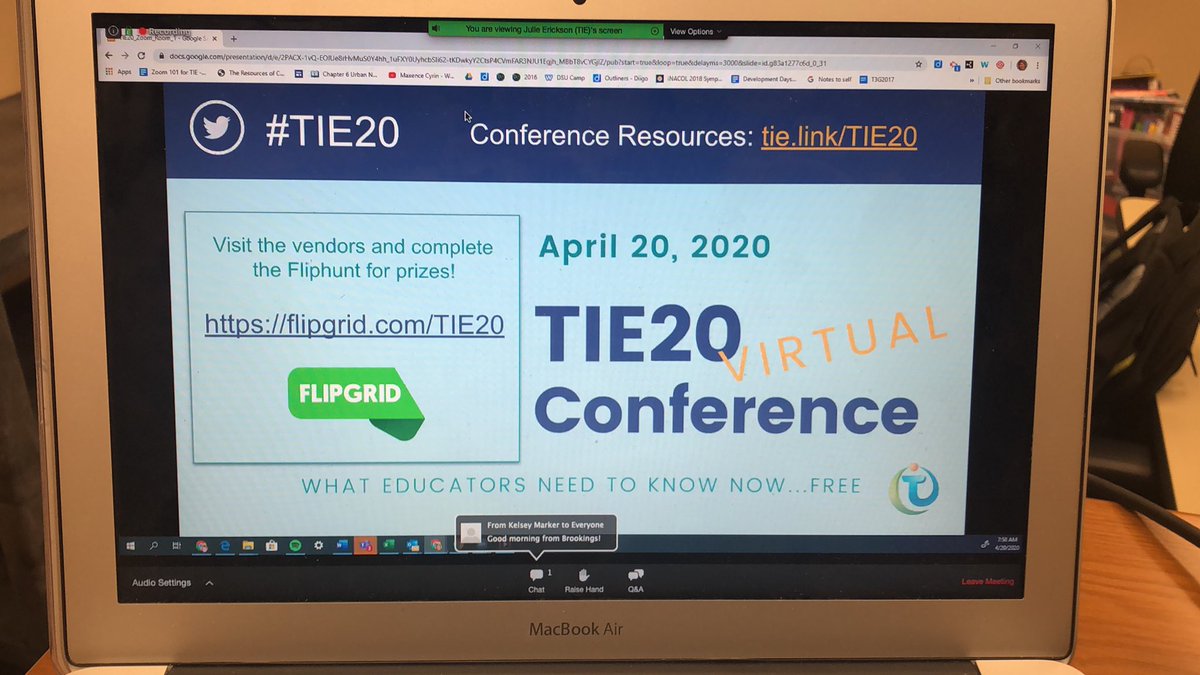 travislape's tweet photo. Excited to be at #TIE20 today virtually! Over 1800 educators are joining from all over to learn! @bergjaso will be starting us today with a powerful message. #sdedchat https://t.co/Tvz5HmhGBi