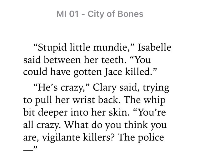 isabelle calling clary stupid i hate it here