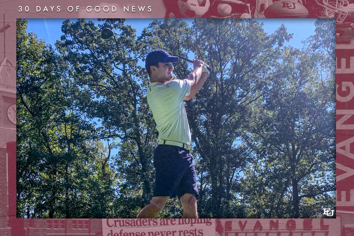 EvangelValor's tweet photo. 30 Days of Good News | Day 13: Next-Level Logan Smith
Already the owner of a program record single-day low of 64 strokes, Springfield, Mo. native Logan Smith was named the Heart Conference Golfer of the week after finishing third at the Evangel Spring Invitational. #EU30Days https://t.co/rp4Yn0V0tm