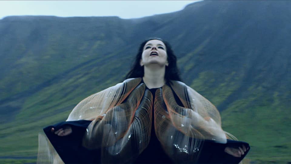 Black Lake (2015)The video was commissioned by Museum of Modern Art, to be included in the 2015 Björk exhibition. The visuals were created to be part of a sound installation, in which it was shown on two opposite screen. Because of this, multiple version of the video exist.