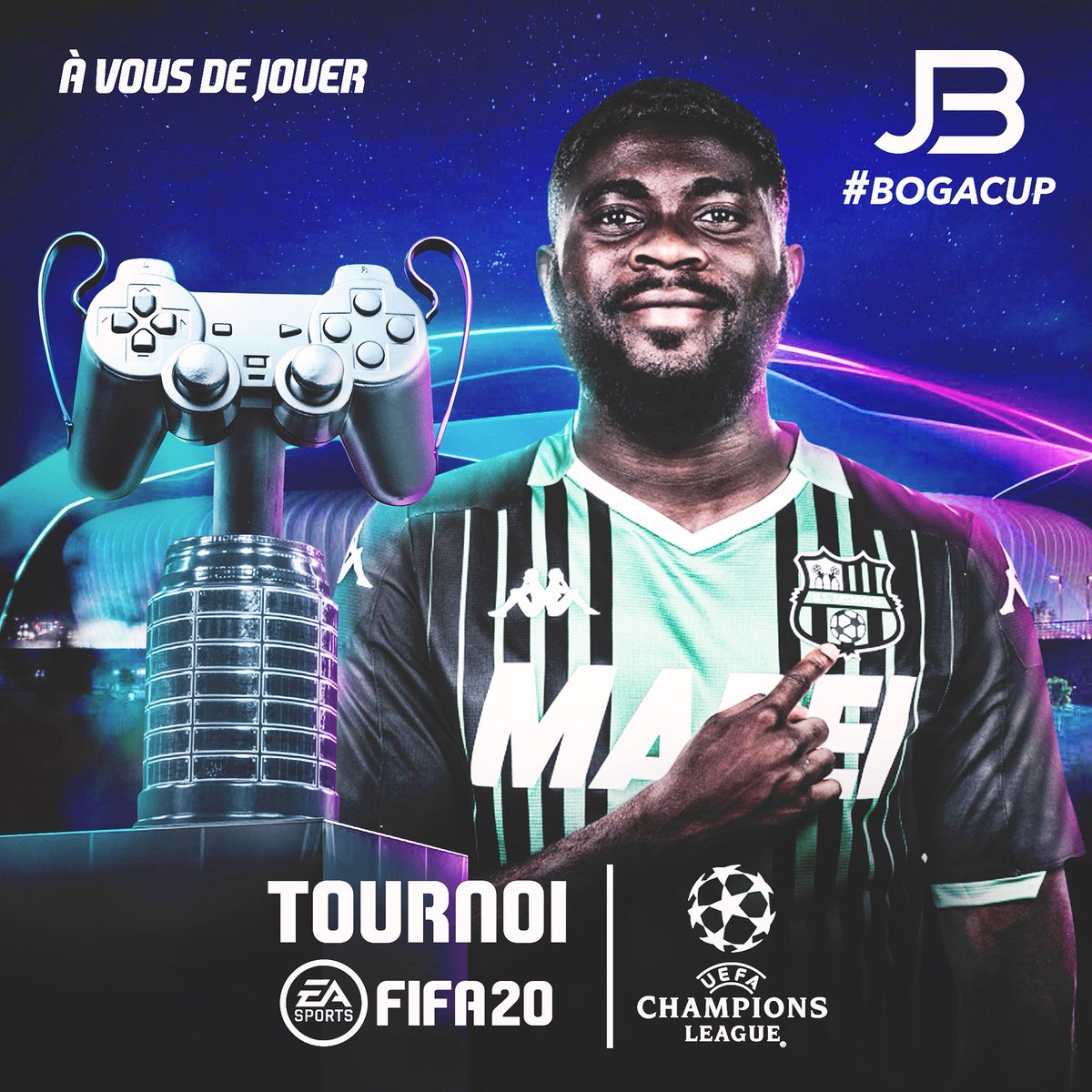 BogaJeremie's tweet photo. 🏆 𝐁𝐎𝐆𝐀 𝐂𝐔𝐏 🏆

🎮 J’ai le plaisir d’organiser un tournoi FIFA20 en ligne pendant cette période de confinement. 

RDV sur mon compte Instagram pour toutes les informations ⤵️
https://t.co/PcDiireJMd

#StayAtHome #BogaCup #JB7 https://t.co/Ops6crlOEj