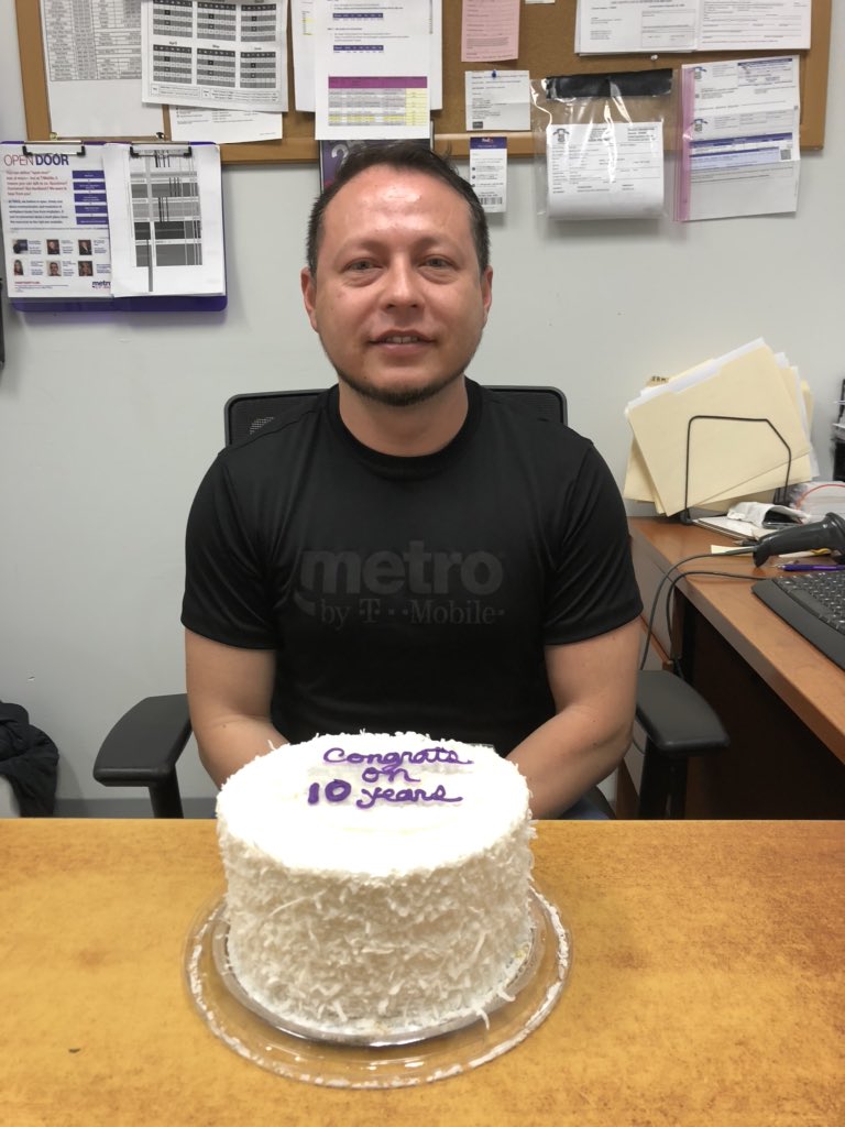 Shouting happy 10 year work-aversary to our RAM Arturo! @MetroByTMobile what an amazing milestone !