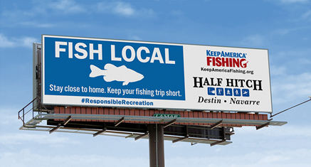 ASAFishing's tweet photo. ASA Member Half Hitch Tackle is going above and beyond to bring #ResponsibleRecreation to the Florida public, displaying the campaign on rotating billboards in Panama City and Destin.
You too can promote the crowdsourced hashtag. Get your assets here 👉https://t.co/339seWNlY8 https://t.co/QM39A6HSyh