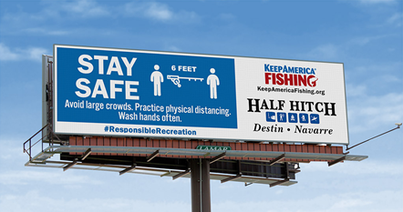 ASAFishing's tweet photo. ASA Member Half Hitch Tackle is going above and beyond to bring #ResponsibleRecreation to the Florida public, displaying the campaign on rotating billboards in Panama City and Destin.
You too can promote the crowdsourced hashtag. Get your assets here 👉https://t.co/339seWNlY8 https://t.co/QM39A6HSyh
