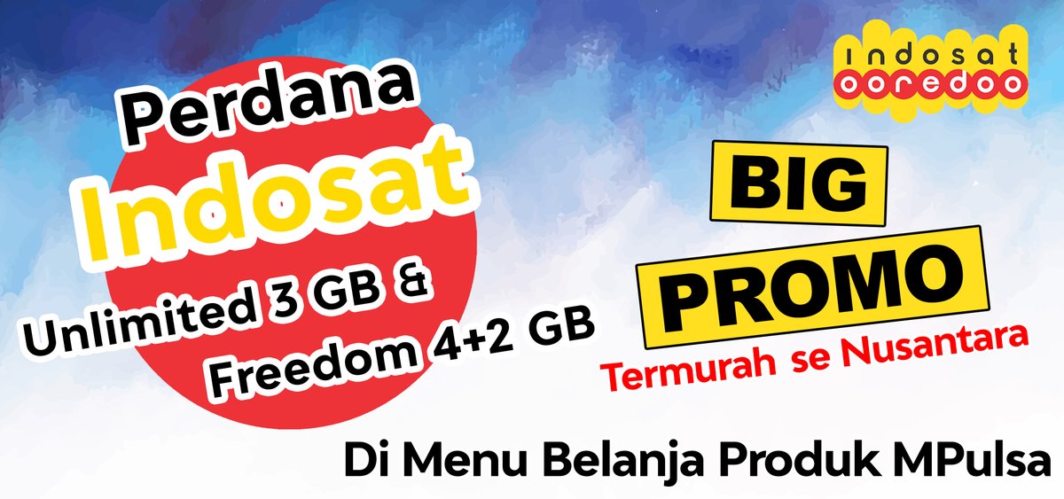 MPulsa2's tweet photo. Perdana Indosat Unlimited &amp; Freedom di Menu Belanja Produk MPulsa https://t.co/Oznm6NpYvd