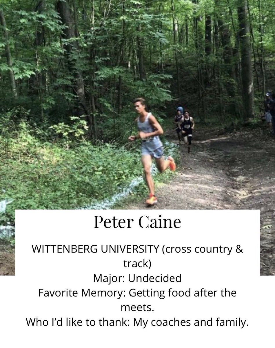 Splitter Nation Class of 2020 - Senior Athlete Recognition, Peter Caine #OneNation #SplitterStrong #ThankYouSeniors🎓🏃🏻‍♂️💙