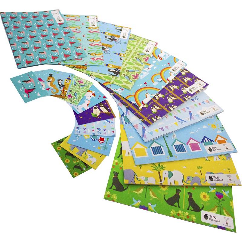 Rewrappeduk's tweet photo. It's #NationalStationeryWeek and we are open for business as usual via our website and the popular online retailers, with a range of environmentally friendly wrapping paper and cards. #eco #recycle #recycled #wrappingpaper #giftwrap #environment #greetingscards Stay safe everyone https://t.co/qYVa1l2pjp