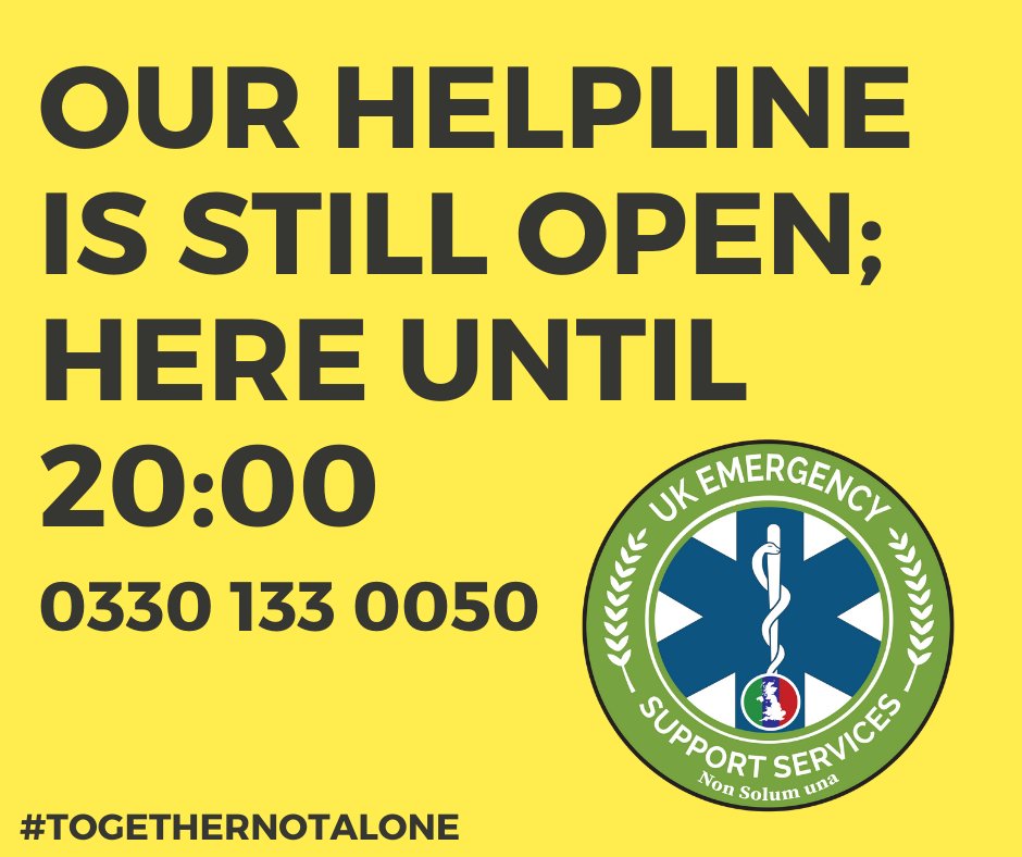 Our helpline is still open; here until 20:00. If you or someone you know needs help call us! 0330 133 0050 Food/Shopping Support | Prescription/Medication Delivery | Posting Mail | Befriending Service | General information and Signposting #togethernotalone #community #heretohelp