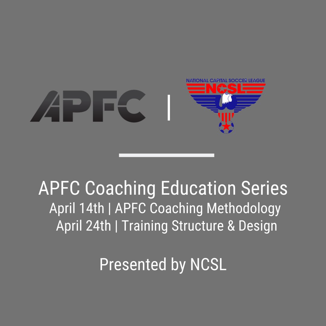 Join us Friday for the second installment of our Coaching Education Series with @apfcsoccer centered around effective training structure and design. Don't miss out! Click the link to learn more! buff.ly/2XQkReB