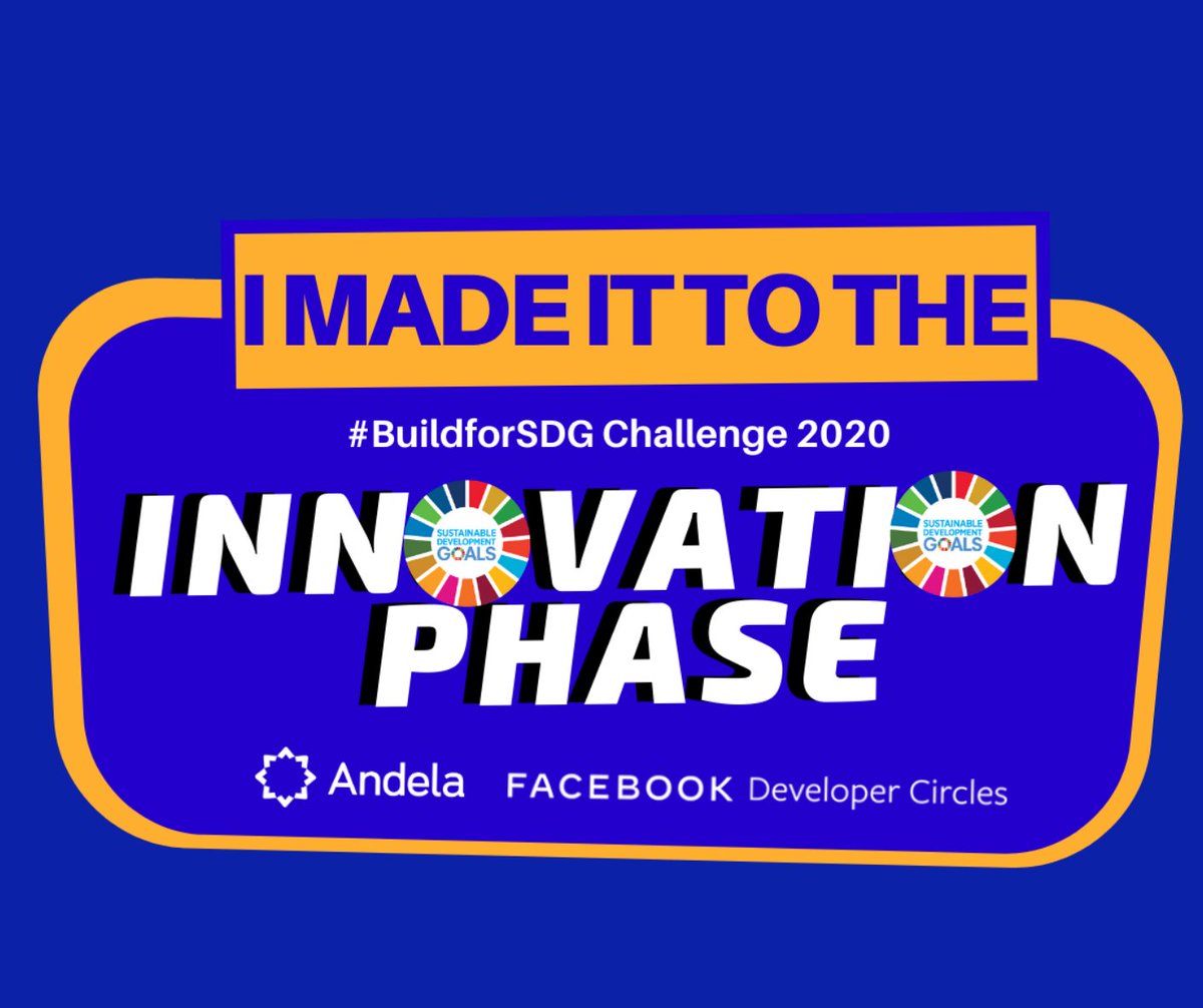 Aminu_Israelb's tweet image. I made it to the innovation phase!!
#BuildforSDGChallenge  @Andela_Nigeria