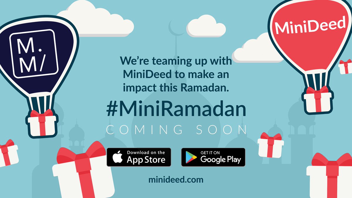 MuslamicMakers's tweet photo. We're excited to announce our partnering with @MiniDeed on #MiniRamadan. Watch this space for more info!π https://t.co/SfOui6y3Qx