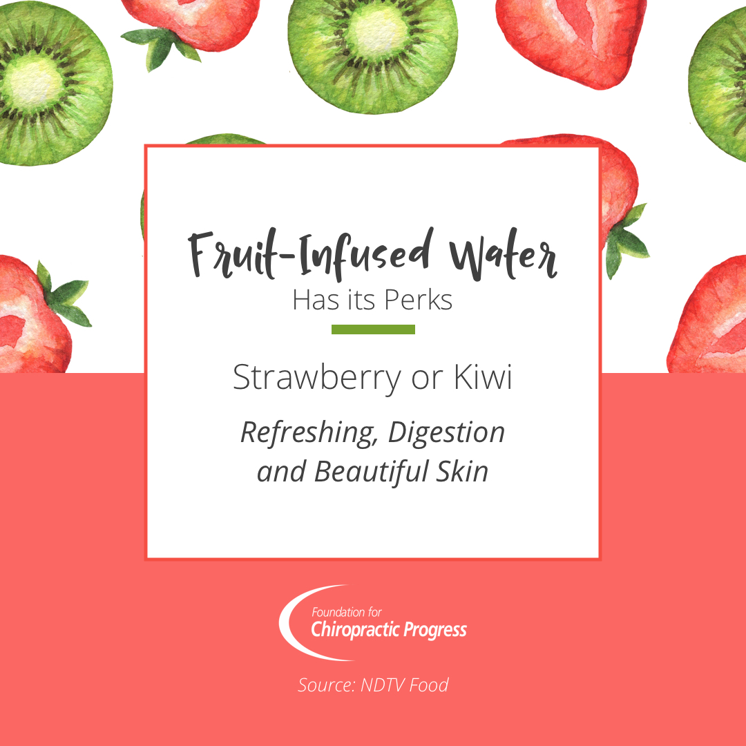 F4CP's tweet image. Adding strawberry or kiwi to your water can be refreshing and inspire beautiful skin. Your doctor of chiropractic can provide more tips to stay hydrated and healthy.
#ThinkChiropractic
