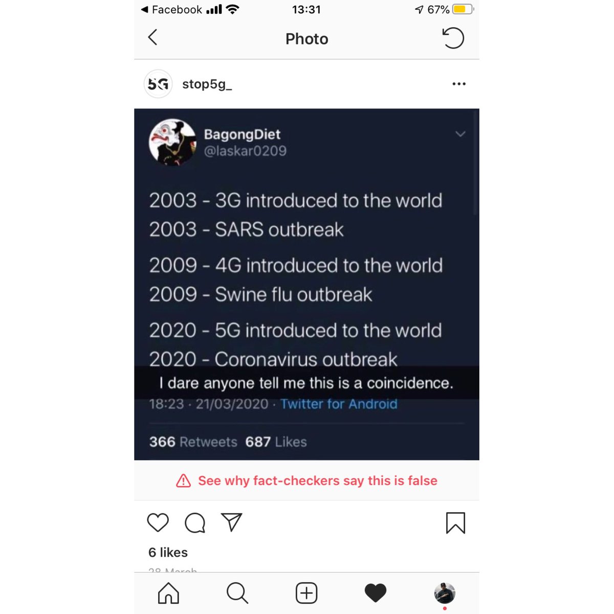 Anony_Support's tweet photo. They even marked it as "false information"...
#anonymous #coronavirus #5g #wakeup https://t.co/yQqYTfrCk8