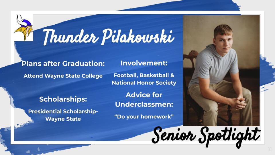 Proud of our #lakeviewvikes Presenting the Seniors for the Class of 2020! Today our spotlight is Thunder Pilakowski!