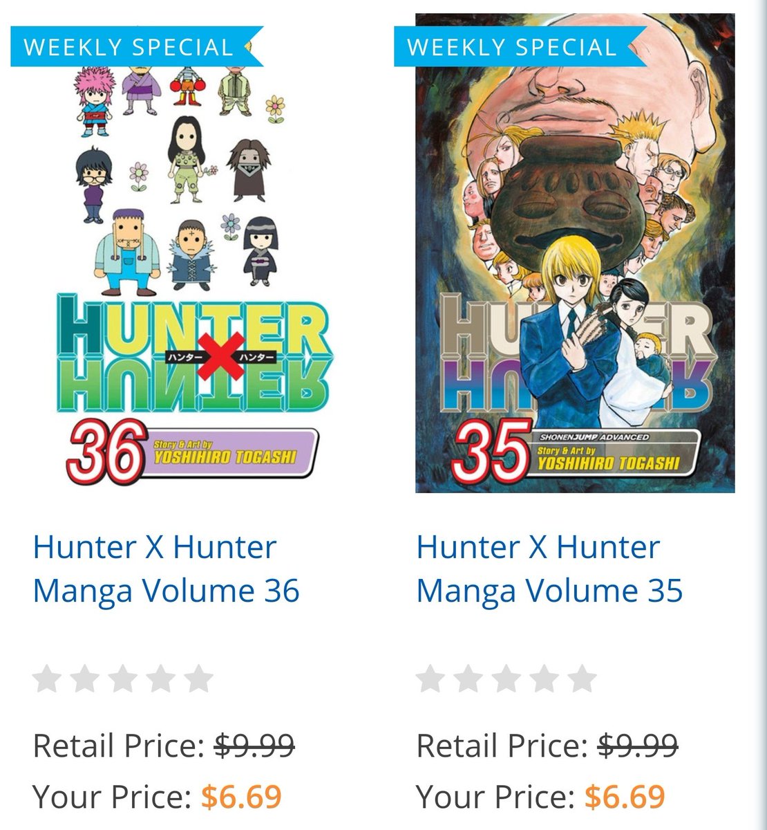 Hxh Stuff All Volumes Of Hunter X Hunter Are On Sale Now T Co Tol54k3cpt