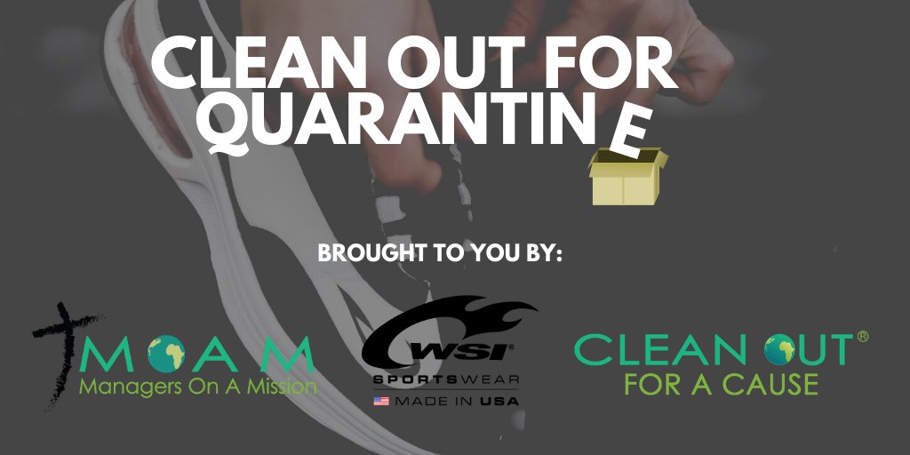 uncommonsg's tweet photo. CLEAN OUT FOR QUARANTINE // Help us support those on the frontlines of this pandemic. For every donation, @WSISports and MOAM will donate a mask!
DM or email us at cleanout@managersonamission.org for a FREE shipping label! https://t.co/WanPKLE7xm