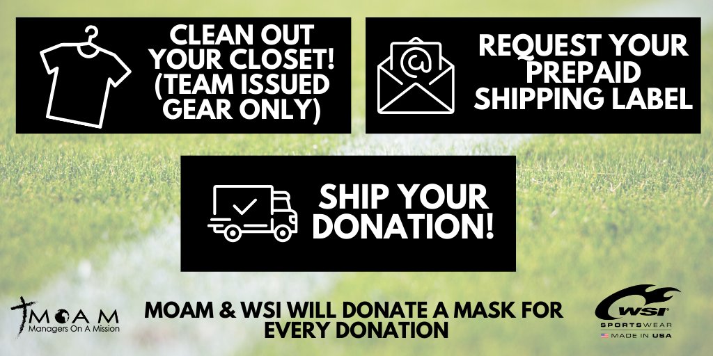 uncommonsg's tweet photo. CLEAN OUT FOR QUARANTINE // Help us support those on the frontlines of this pandemic. For every donation, @WSISports and MOAM will donate a mask!
DM or email us at cleanout@managersonamission.org for a FREE shipping label! https://t.co/WanPKLE7xm