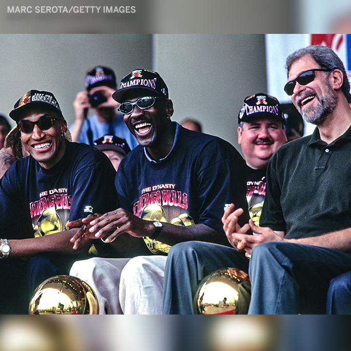 SportsCenter's tweet photo. Phil Jackson coached some of the best NBA players in the world. 

He won six titles with the Bulls and five with the Lakers 🏆 https://t.co/ETbUIDsPZa