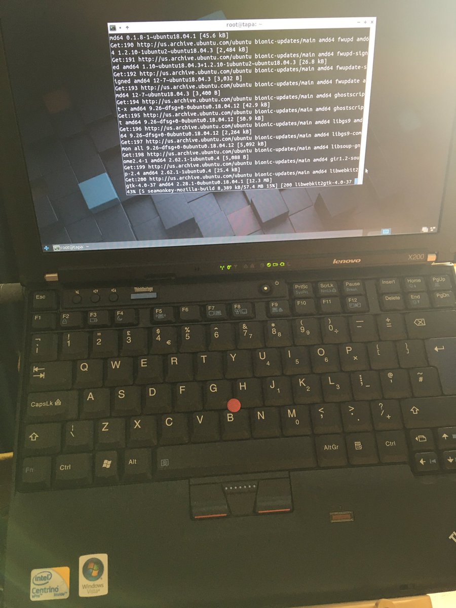 Am happy another old #ThinkPad is usable with #Linux (only has two gig of ram which means #Windows10 is a no-no for sure).

Took 16 minutes to install, it’s great to #reuse old tech 🥳