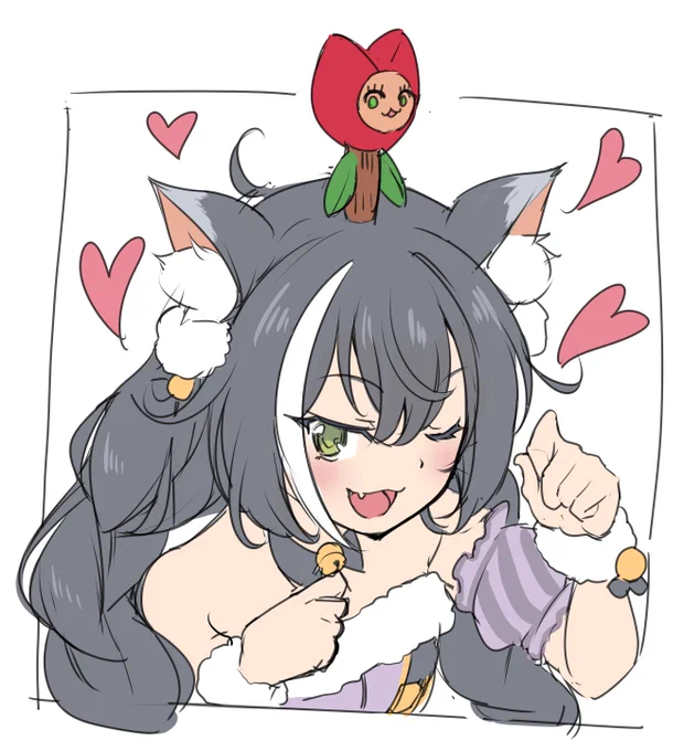 キャルちゃんの脳にうえきちゃんの根がはってる絵にしようと思って描いてたけど普通にグロくなりそうだったからやめた絵です 