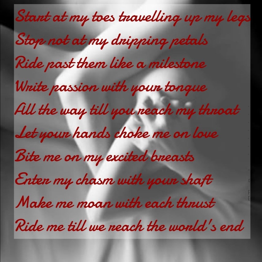 inkedsoull's tweet photo. Start to end
.
.
.
#yourquote #starttoend #MsKrazee #scarletlove #poetry #poetrycommunity #poetrywriter #NaPoWriMo #NaPoWriMo2020 #WritingCommunity #writing #amwritingromance #erotica https://t.co/MOGm53Fqx2