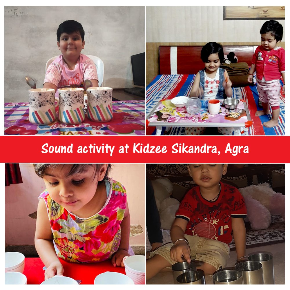 KidzeeIndia's tweet photo. Students of Kidzee Sikandra, Agra bring out the rockstars in them by producing sound out of household items!
And it was an absolute delight watching them enjoy their own music!
.
.
.
#Kidzee #SoundActivity https://t.co/4u9THk5hLT