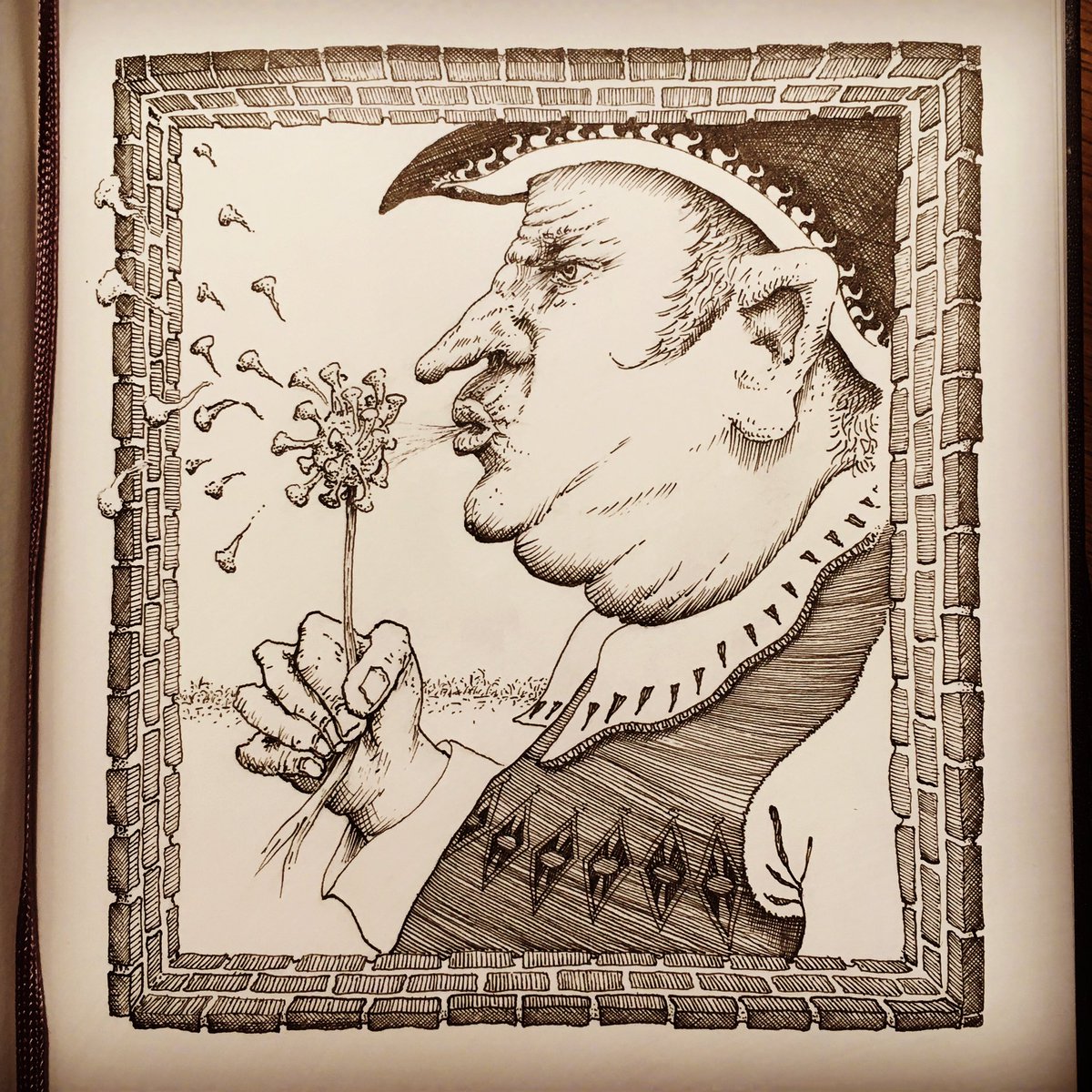 Corona flower #illustration #flower #blowinginthewind #virus #COVIDー19 #coronavirus #coronavirusNederland #dontbreathin #blowing