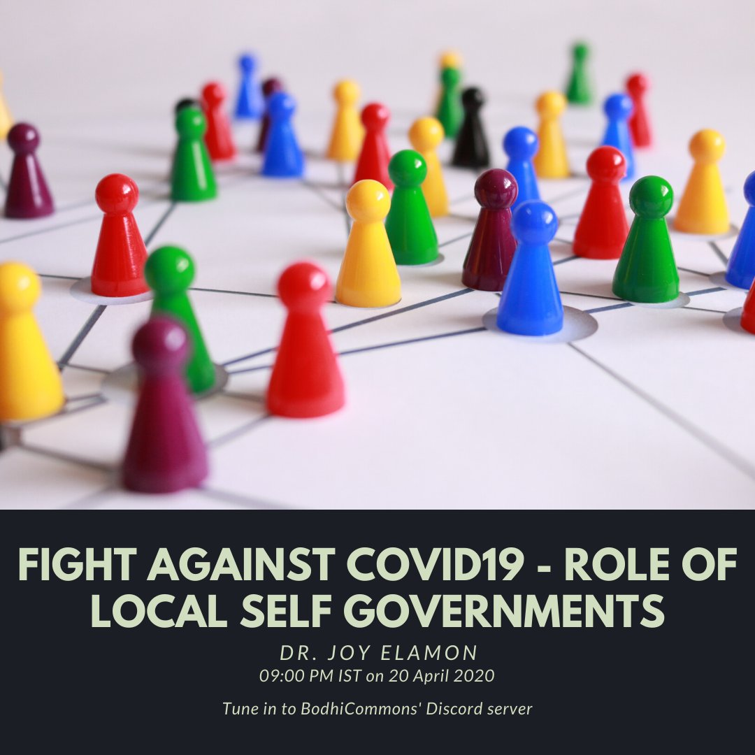 bodhicommons's tweet photo. Dr. Joy Elamon, Director of Kerala Institute of Local Administration (KILA) will speak today in BodhiCommons' discord server.
He will speak on the role of local self governments in #Kerala in the fight against #COVID19 #pandemic at 9:00 PM. @deepakurup @subindennis https://t.co/r6sYtRIwTs