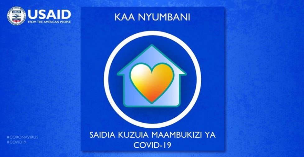 Kaa Nyumbani. Saidia kuzuia maambukizi ya COVID-19.