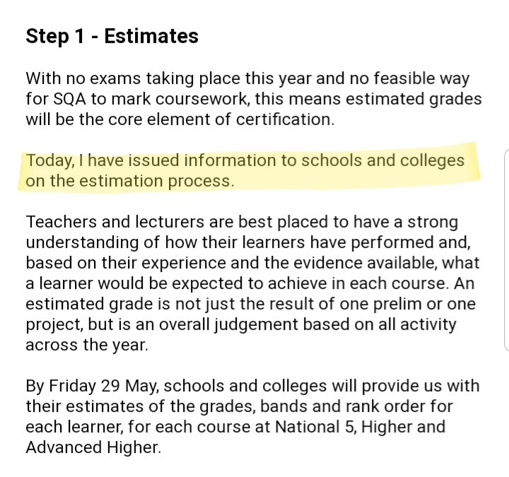 There's absolutely no way the SQA is going to justify not making this information public, so why not just do it now? https://www.sqa.org.uk/sqa/93920.html 