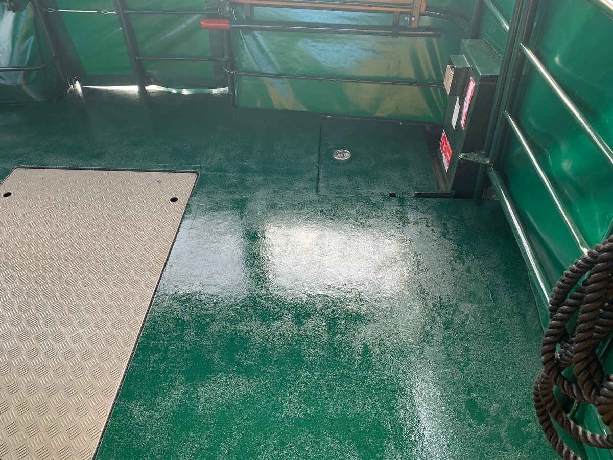 Our skippers, Buzz &amp; John have given Spirit of Freedom II's wheelhouse floor a fresh coat of paint