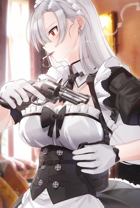 リボルバーとタバコとメイドさん。? 