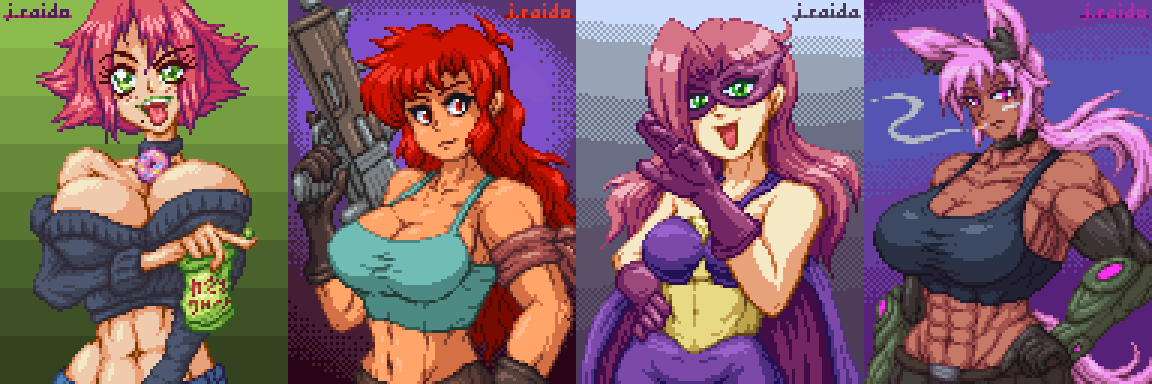 j_raido's tweet photo. Free art raffle time! To celebrate reaching 1k followers, I'm giving away THREE free #pixelart portraits like the ones below! ^^

To enter, just:
(1) follow me and
(2) retweet this

I'll pick winners on Friday, and draw whatever character you'd like! OCs ok, furry ok, no NSFW. https://t.co/al53C8Rkrf