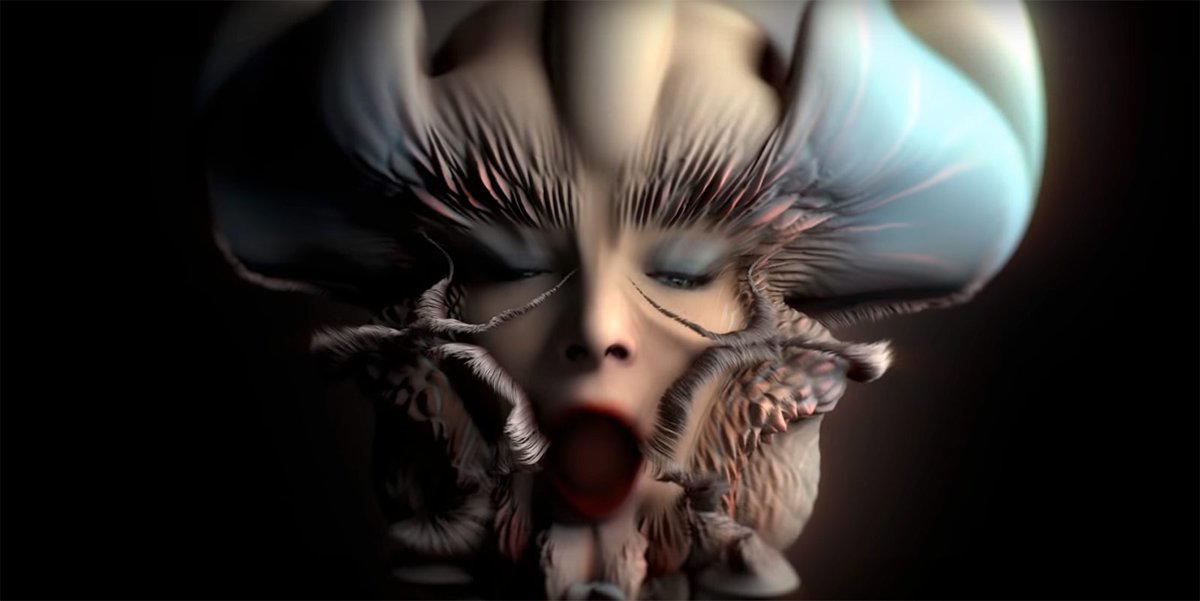 Losss (2019)Based on "the conversations between our inner optimist and pessimist", it features two opposite versions of Björk's face blooming and collapsing in on themselves.