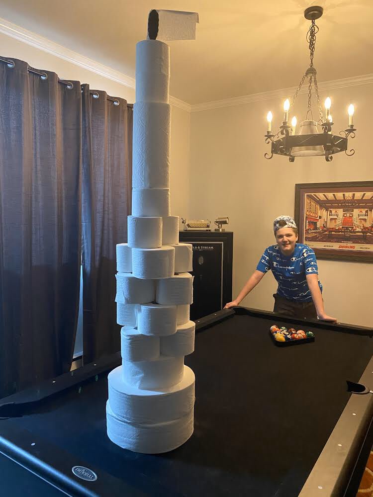 HackensackSTEM's tweet image. Today’s unplugged STEM assignment: Build a tower! This all-star student’s creation almost went to the ceiling! 
#Engineering 

#remotelearning doesn’t always equal screen time!

#cometstrong