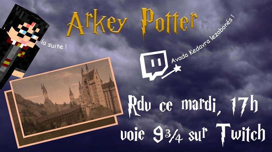 ArkeyProduction's tweet photo. Vous aimez toujours Harry Potter ? Vous aimez toujours Minecraft ? Oui ? Alors rdv ce mardi 17h ici même : https://t.co/manTmSB6Pn pour la suite d'une aventure pleine de magie et de sorciers sur la map : Minecraft School of Witchcraft and Wizardry ! https://t.co/6MofIZbhNU